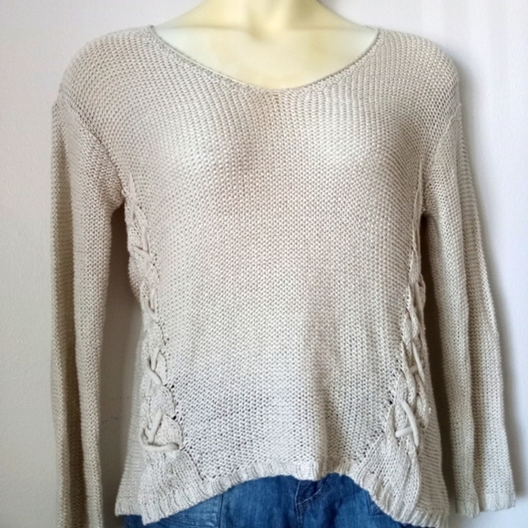 Harper Tops - Cream knit sweater